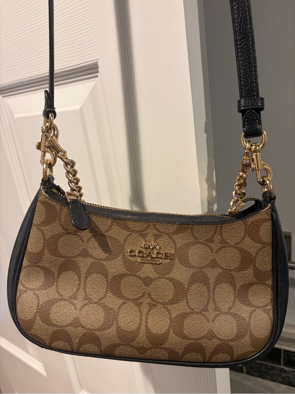Coach Mini Shoulder and Crossbody Bag in Brown with Gold Hardware - Picture 5 of 6